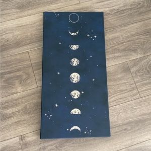 Silver Moon Phase Canvas